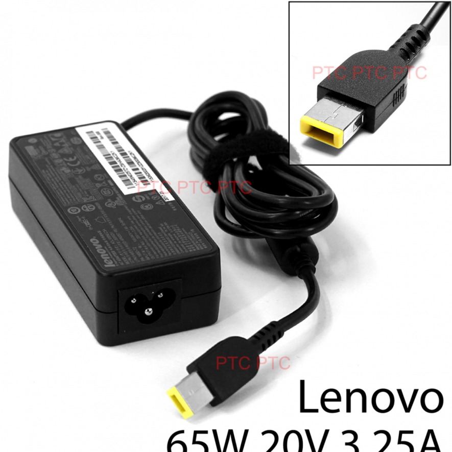 65W Lenovo X1 Laptop Ac Adapter / Charger, 20V 3.25A Square Tip - Laptop  Solutions